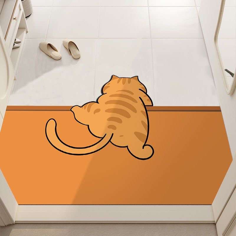 玄関マット もふもふ動物のお出迎えマット