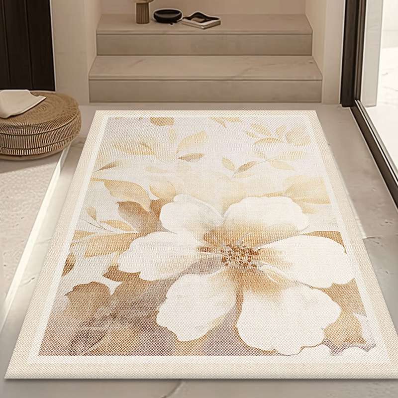 優雅な花柄アートマット
