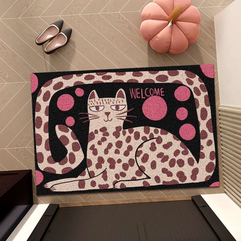 おしゃれな猫柄の玄関マット