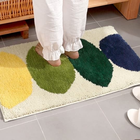 しずく模様のふわふわ玄関マット