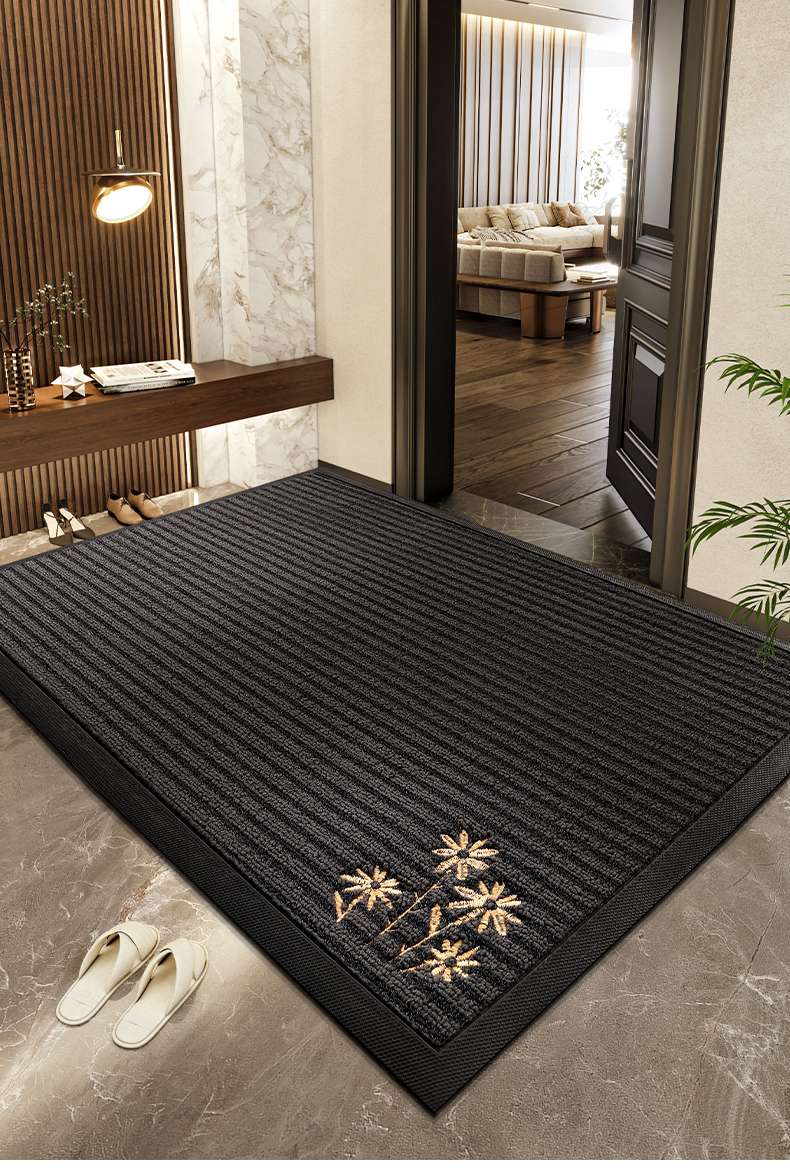 ゴールドアクセント付き高級玄関マット