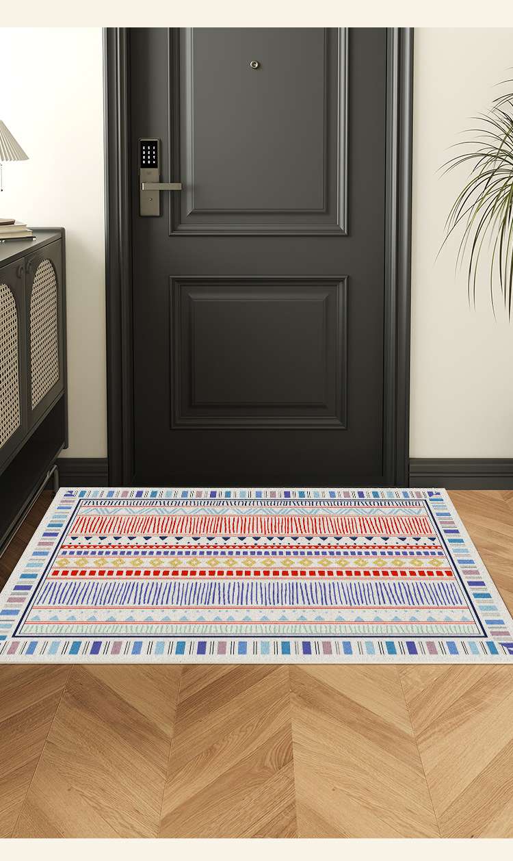 玄関マット 幾何学模様の織物アートマット