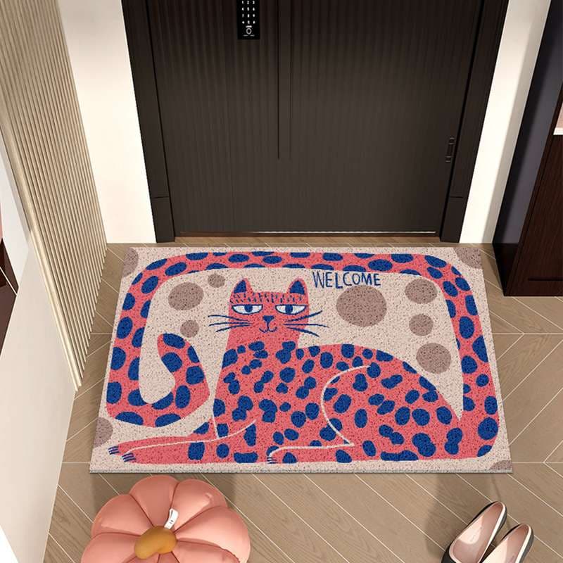 おしゃれな猫柄の玄関マット