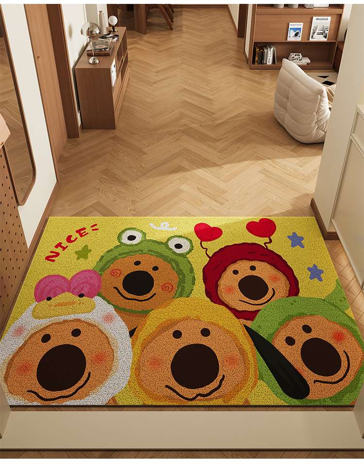玄関マット おもちゃのお顔たちマット