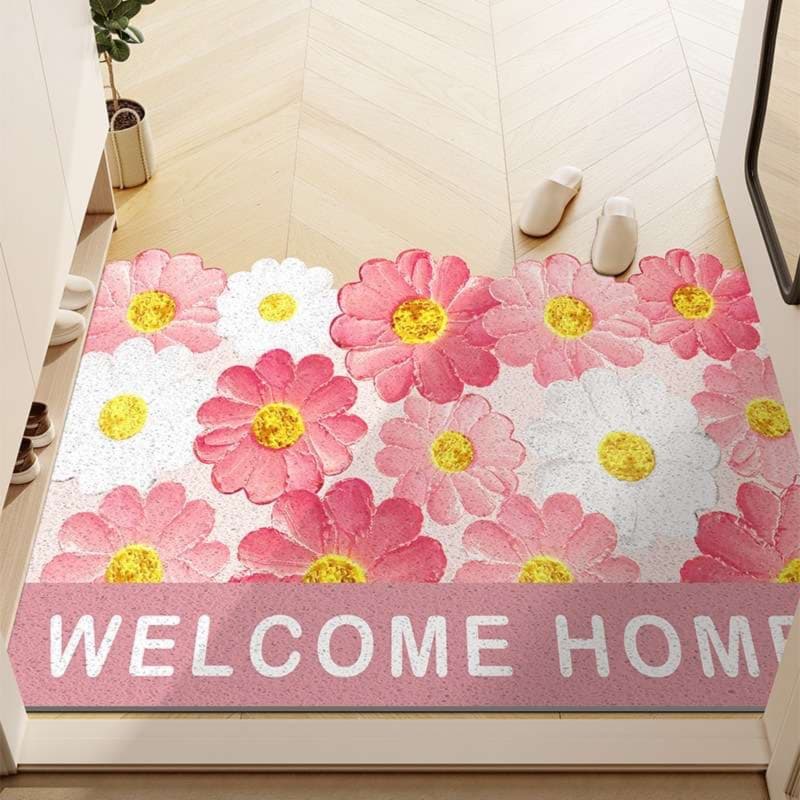 花いっぱいのウェルカムマット